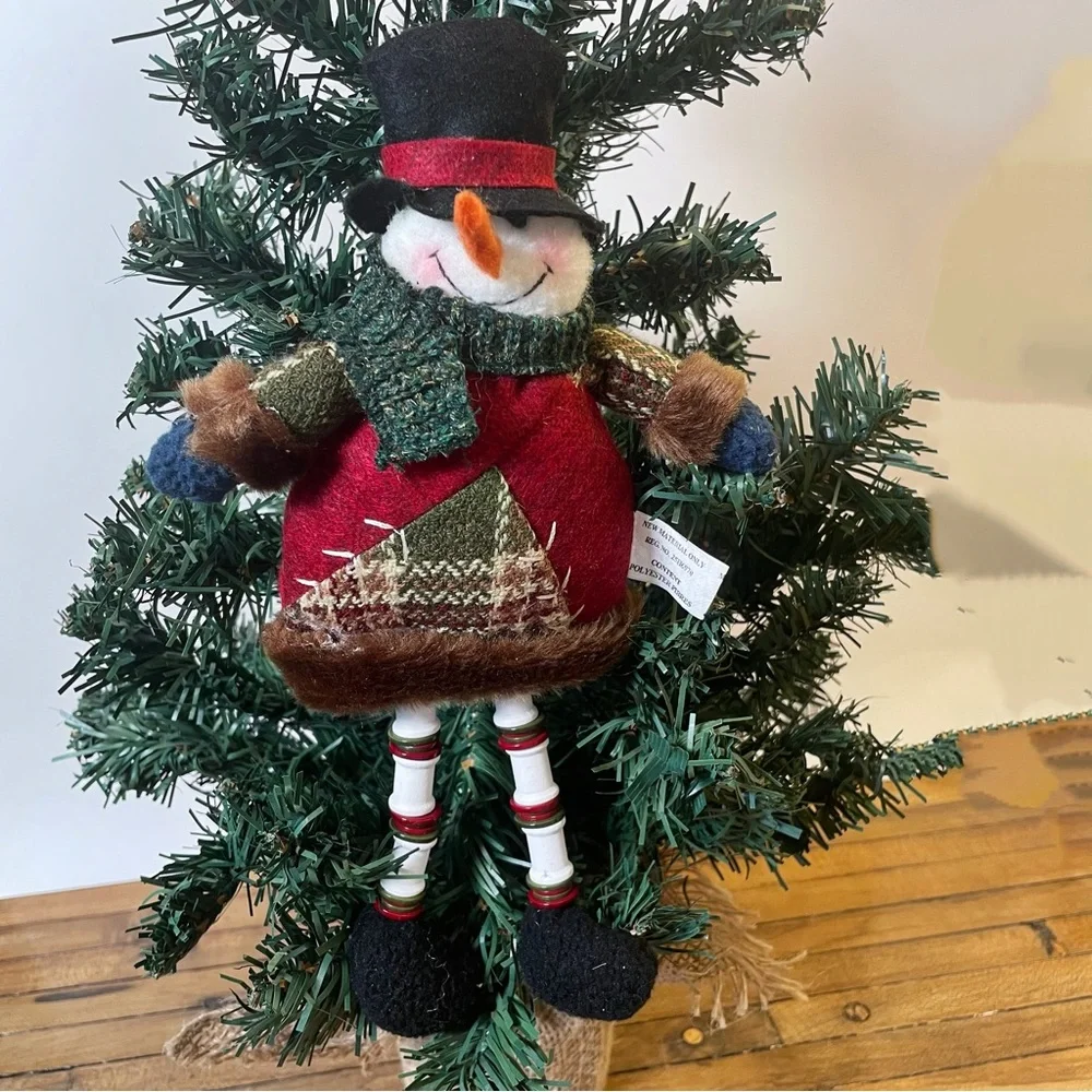 Lot of 4 Christmas Tree Ornaments Snowman, Santa, Toy Soldier, Orb